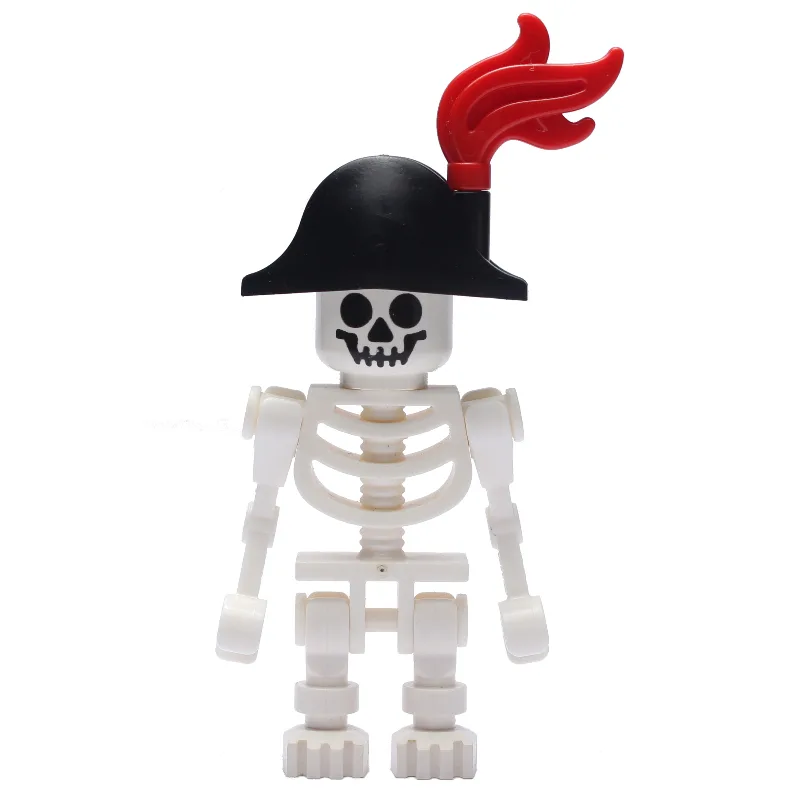 Skeleton, Standard Face, Bicorne Hat with Red… — minifigurine LEGO | Brick Broker