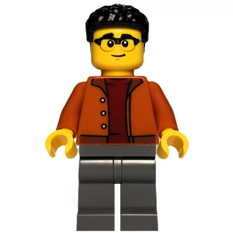 Man, Dark Orange Torso, Dark Bluiosh Gray Leg… — minifigurine LEGO | Brick Broker