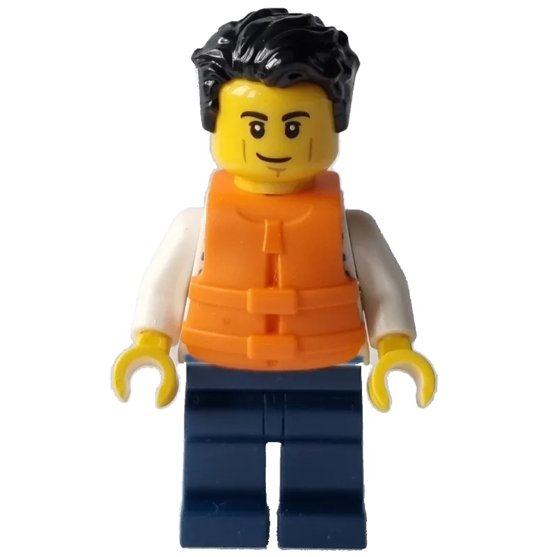 Man, Sailor, Dark Blue Striped Shirt, Dark Bl… — minifigurine LEGO | Brick Broker