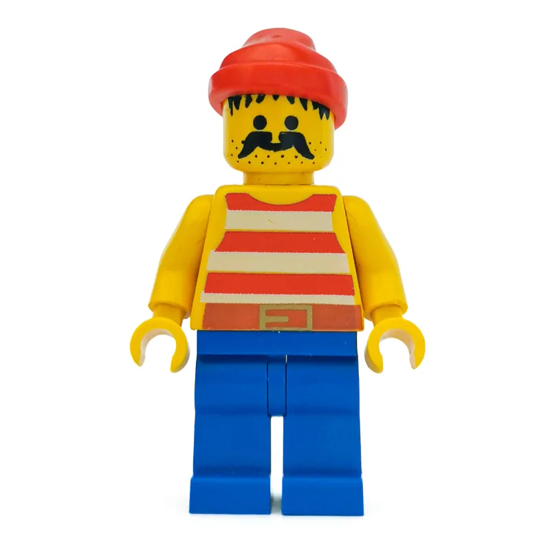 Pirate - Red Stripes, Blue Legs, Red Bandana,… — minifigurine LEGO | Brick Broker