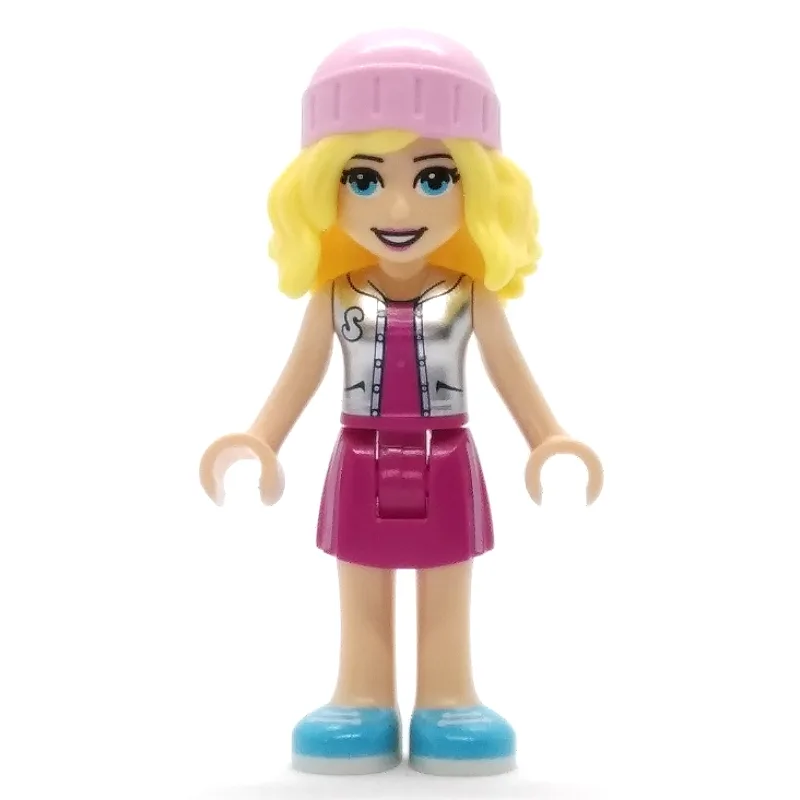 Stephanie - Silver Top, Magenta Skirt, Bright… — minifigurine LEGO | Brick Broker