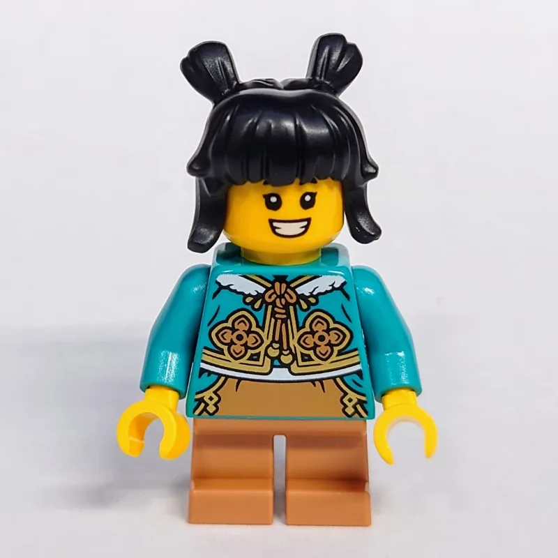 Kid, Dark Turquoise Torso, Medium Nougat Legs… — minifigurine LEGO | Brick Broker