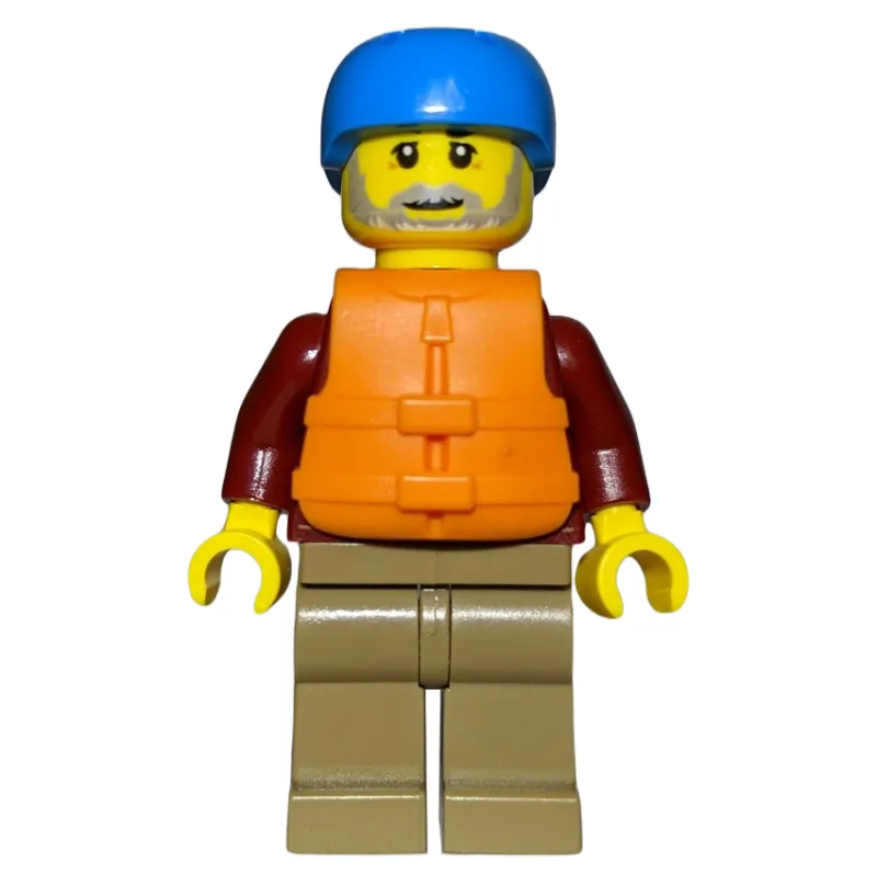 Man, Open Dark Red Jacket, Dark Tan Legs, Dar… — minifigurine LEGO | Brick Broker