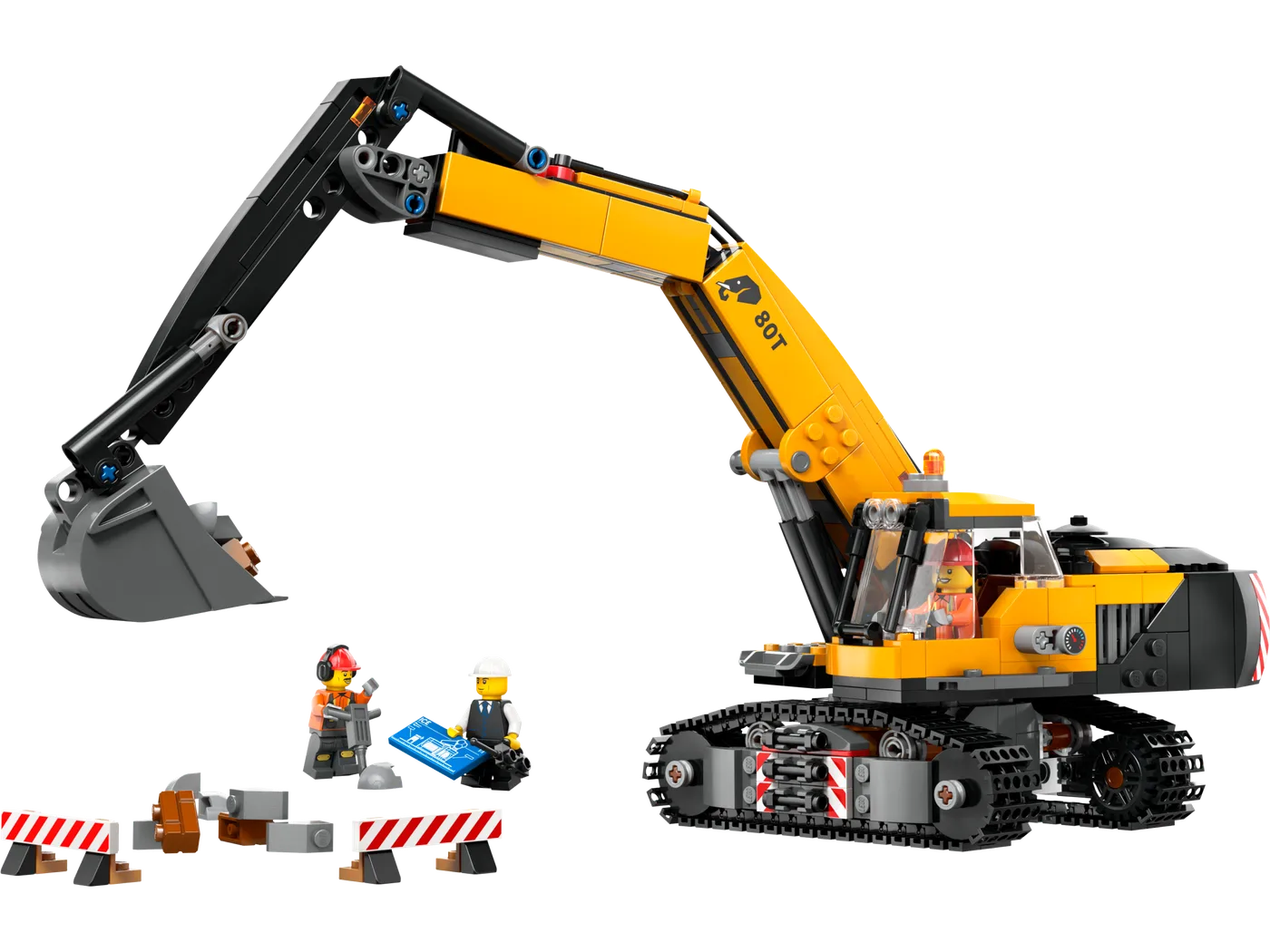 LEGO 60420 Excavatrice de construction jaune - prix | Brick Broker