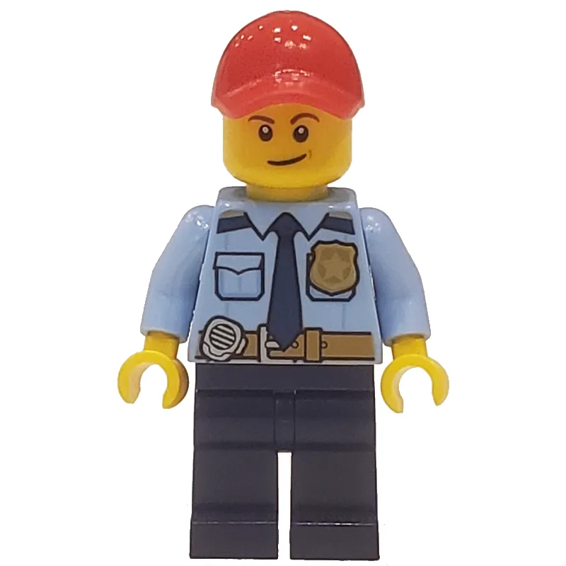 Police - Bright Light Blue Shirt, Dark Blue L… — minifigurine LEGO | Brick Broker