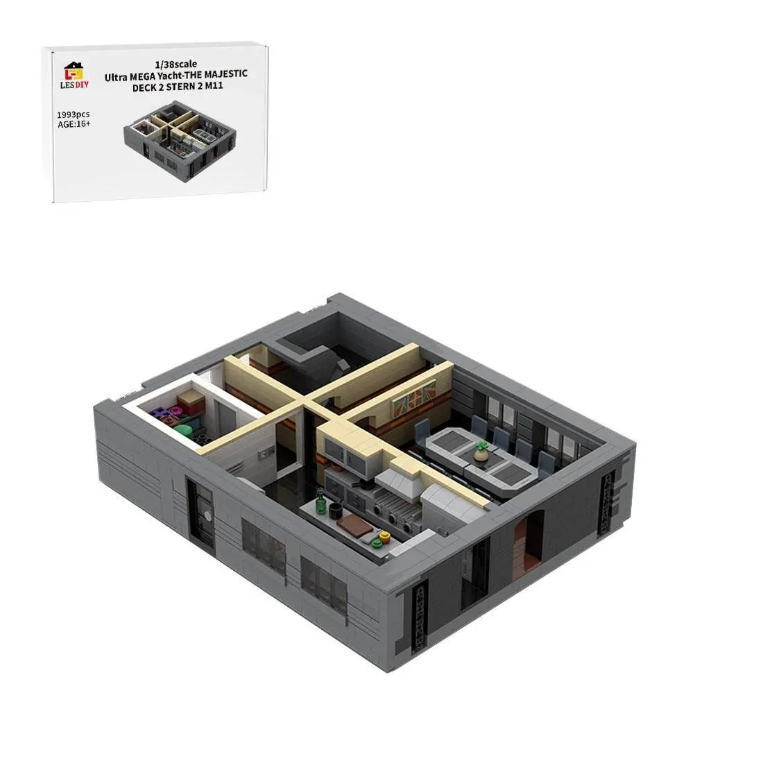 LesDiy Ultra MEGA Yacht - Partie 4 Module 11 Pont 2 Poupe 2 (LESDIY-3655874) - prix | Brick Broker