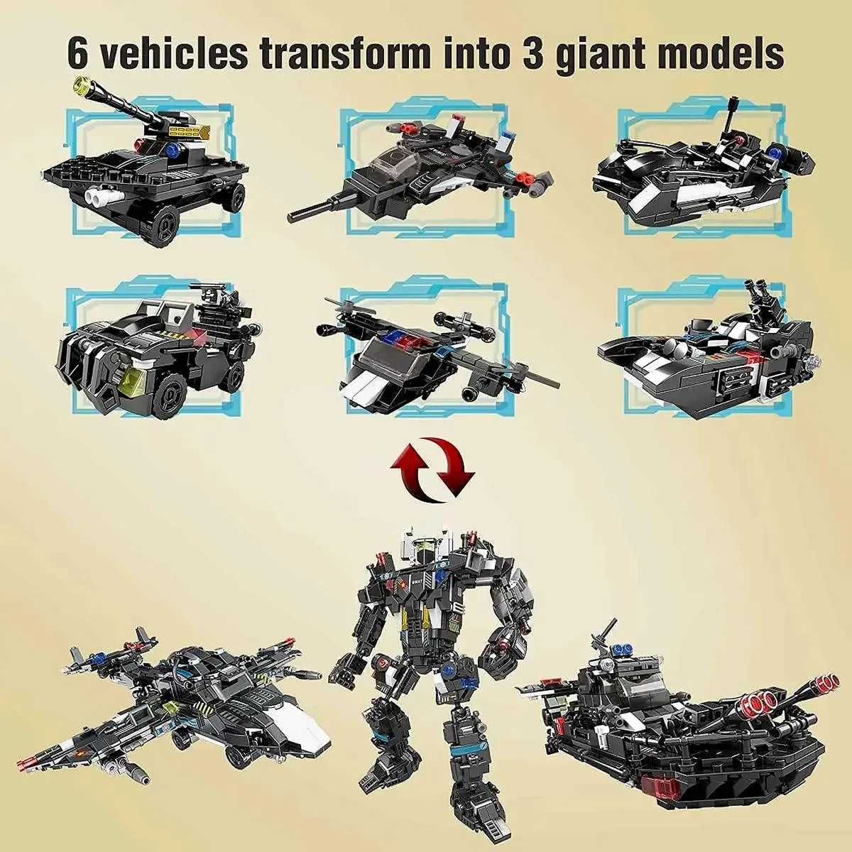 HengTai Robot transformable SWAT 9 en 1 (HEN-92021) - prix | Brick Broker