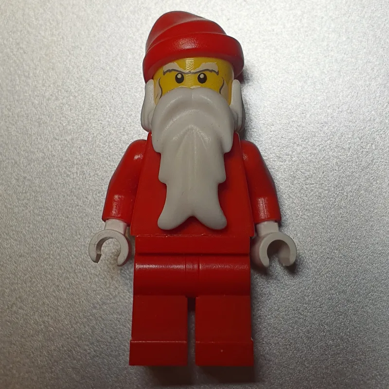 Santa, Plain Red, White Hands, White Eyebrows — minifigurine LEGO | Brick Broker