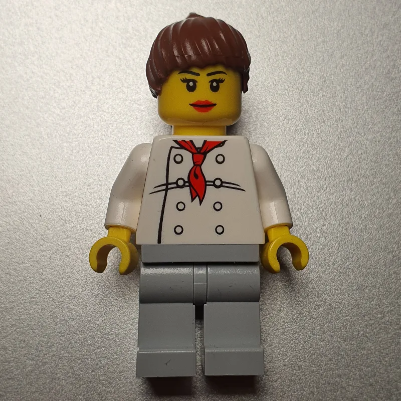 Chef, Woman, Red Neckerchief, Light Bluish Gr… — minifigurine LEGO | Brick Broker