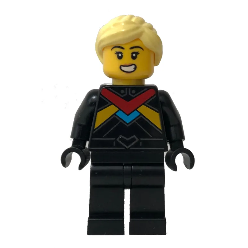 Race Driver - Black Torso, Black Legs, Bright… — minifigurine LEGO | Brick Broker