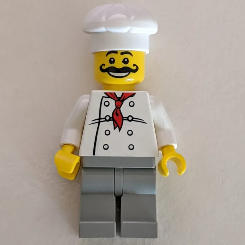 Chef - White Torso, Light Gray Legs — dans quels sets LEGO ? (fig-000252) | Brick Broker