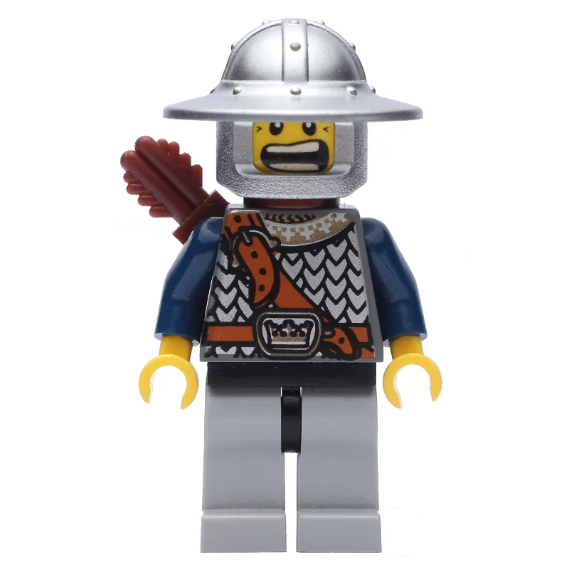 Knight, Archer with Wide Brim Helmet, Quiver,… — minifigurine LEGO | Brick Broker