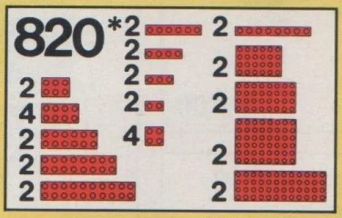 LEGO 820 Plaques rouges - prix et où acheter | Brick Broker