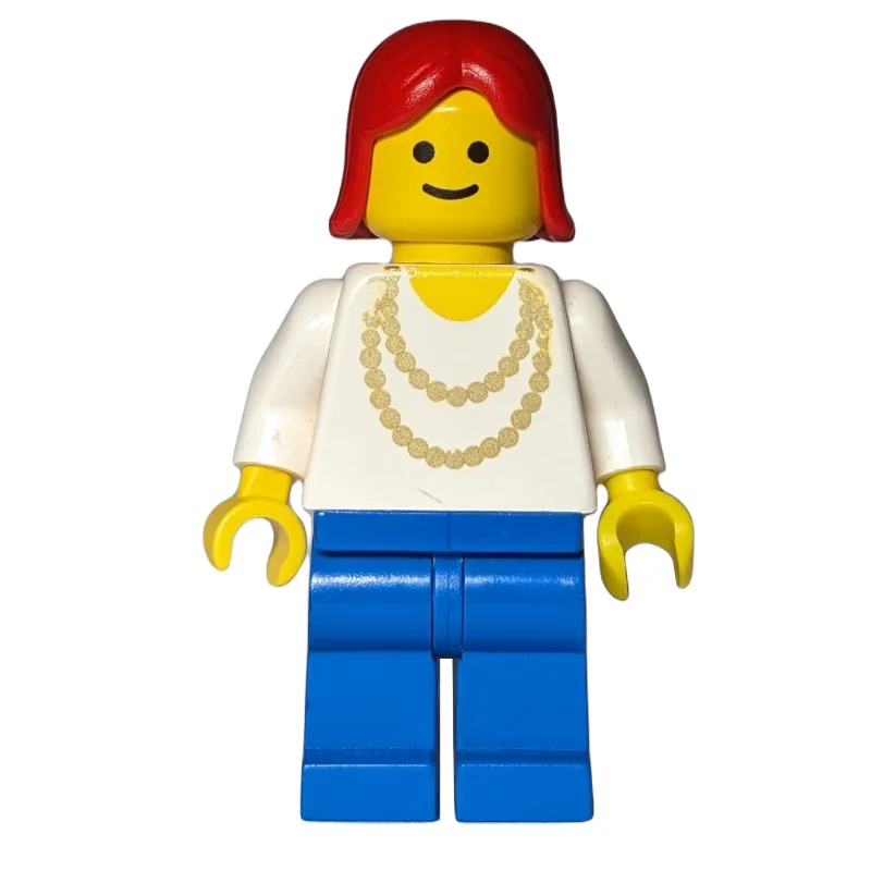 Woman - Gold Necklace, White Torso, Blue Legs… — minifigurine LEGO | Brick Broker