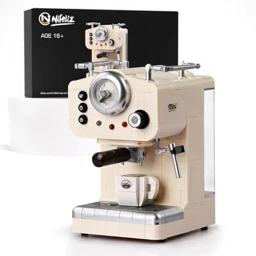 Nifeliz Machine à Espresso Semi-Automatique, Machine à Café Rétro, Kit de Collection et Jouet à Afficher, Idées Cadeaux pour Adultes (NF10211) - prix | Brick Broker