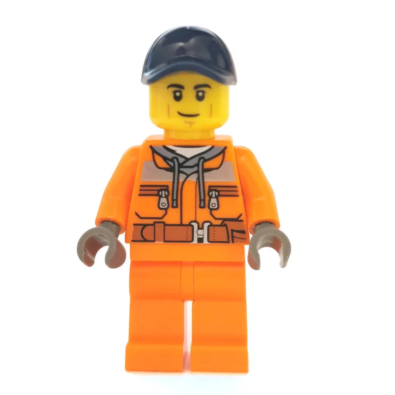 Construction Worker, Safety Jacket over Hoodi… — minifigurine LEGO | Brick Broker