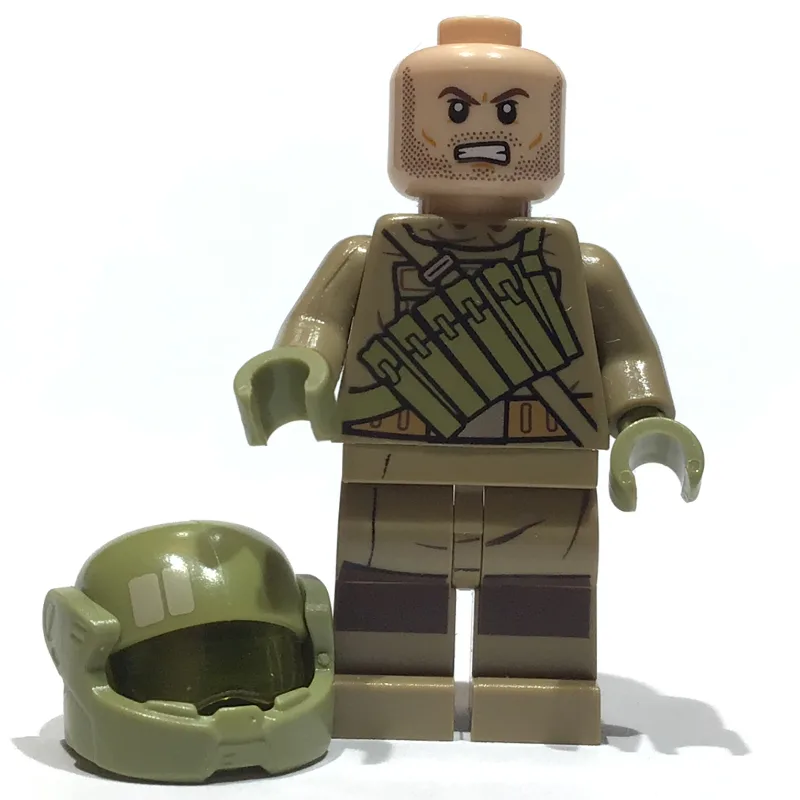 Resistance Soldier, Olive Green Helmet, Dark… — minifigurine LEGO | Brick Broker