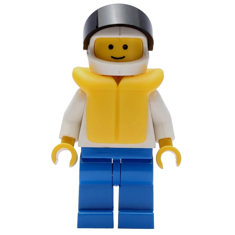 Man, White Torso, Blue Legs, Helmet with Viso… — minifigurine LEGO | Brick Broker